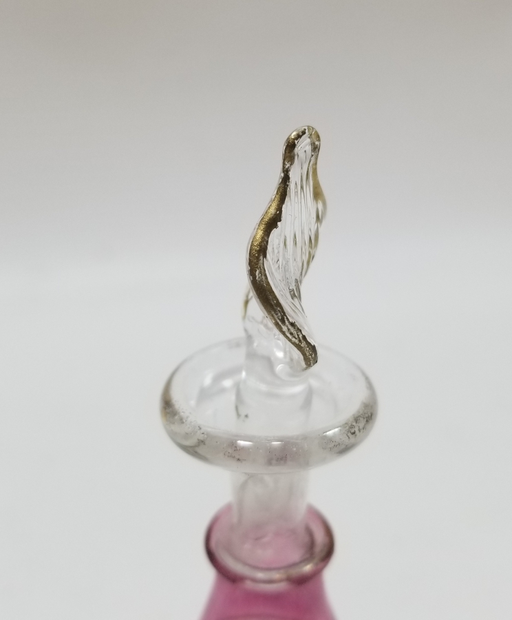 ÜZERİ ALTIN VERMEYLİ ANTİKA KOKU ŞİŞESİ - PARFÜM ŞİŞESİ