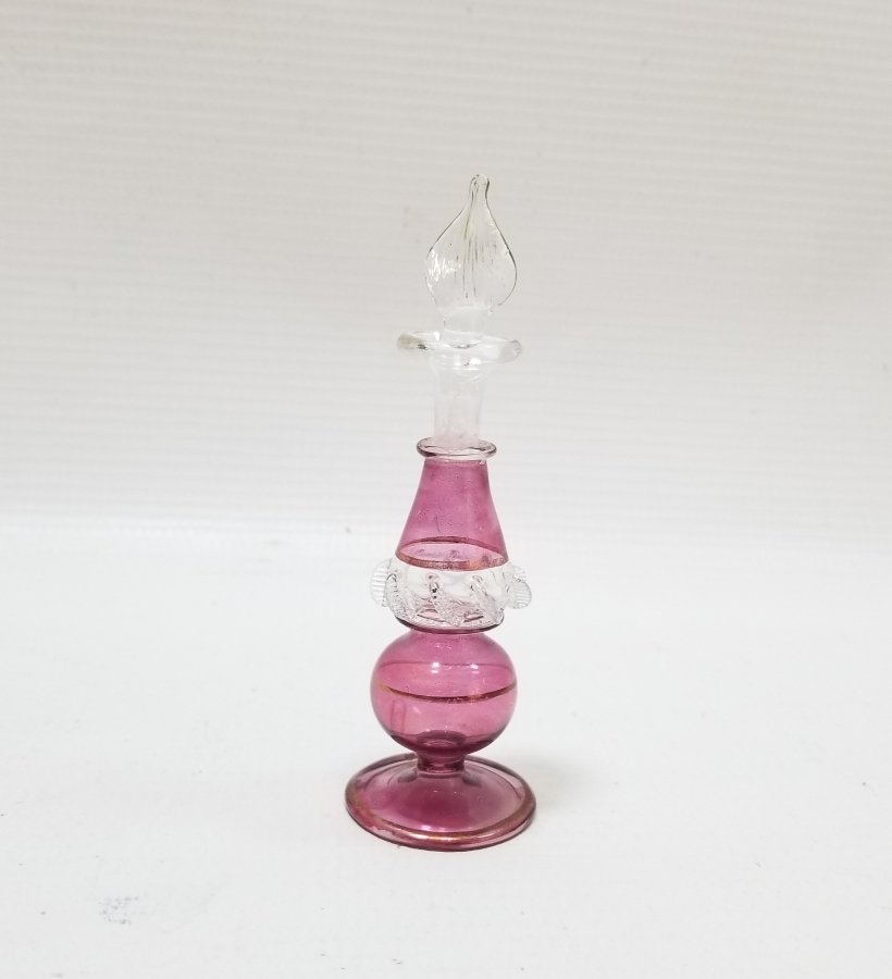 ÜZERİ ALTIN VERMEYLİ ANTİKA KOKU ŞİŞESİ - PARFÜM ŞİŞESİ