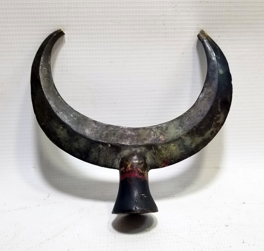 OSMANLI DÖNEMİ HİLAL FORMLU BRONZ TEKKE ALEMİ