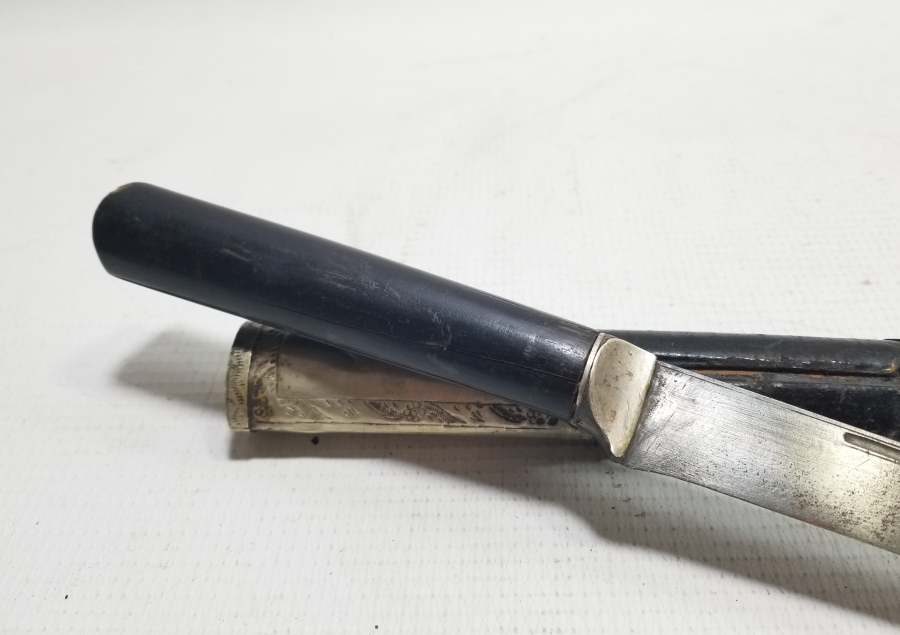 OSMANLI DÖNEMİ ORİJİNAL KININDA KARABALIK FİGÜRLÜ YENİÇERİ AĞA KUŞAK KAMASI