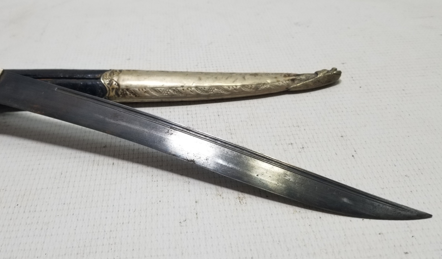 OSMANLI DÖNEMİ ORİJİNAL KININDA KARABALIK FİGÜRLÜ YENİÇERİ AĞA KUŞAK KAMASI