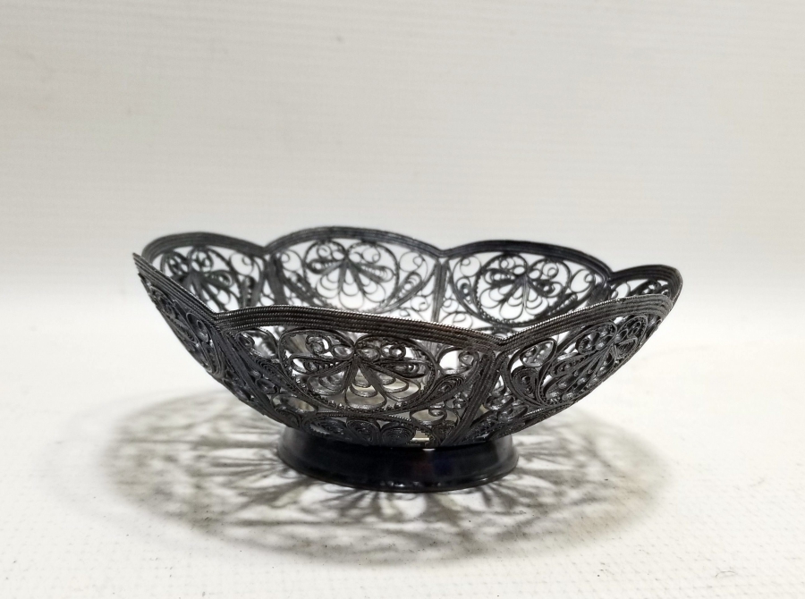 TELKARİ İŞÇİLİKLİ EL YAPIMI ALTI DAMGALI NADİR GÜMÜŞ RUS MİNİ JARDİNYER