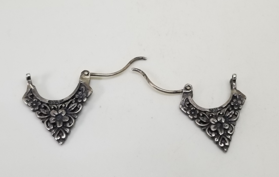 ÖZEL YAPIM ANTİKA GÜMÜŞ KÜPE