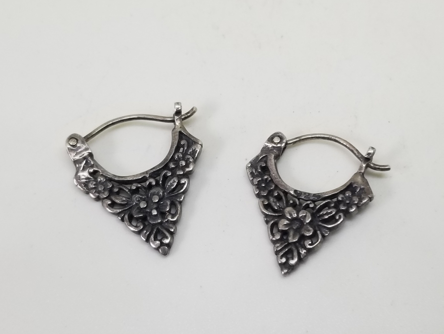 ÖZEL YAPIM ANTİKA GÜMÜŞ KÜPE