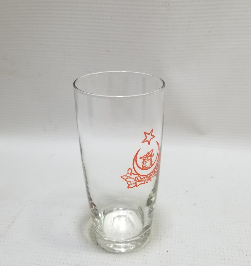 CUMHURİYET BAŞLARI ÇOK NADİR ÜZERİ BOZKURT VE AY YILDIZLI BARDAK