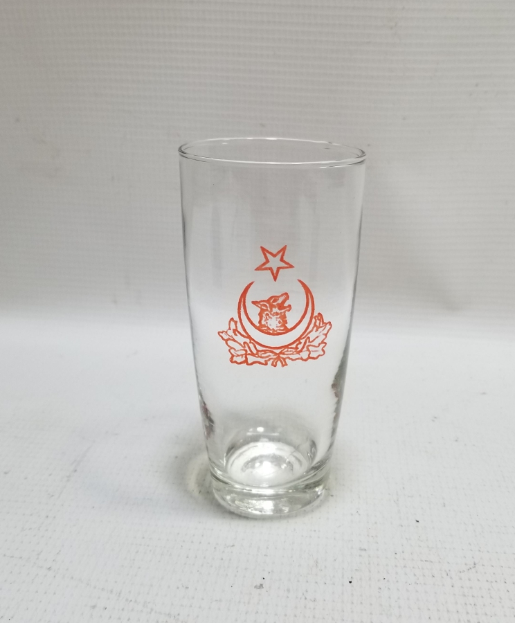 CUMHURİYET BAŞLARI ÇOK NADİR ÜZERİ BOZKURT VE AY YILDIZLI BARDAK