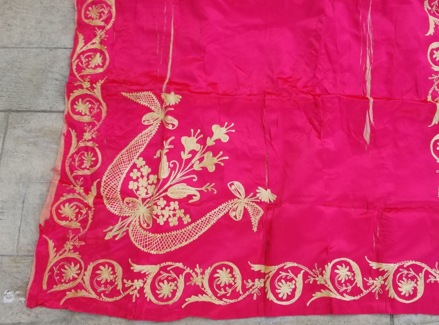 OSMANLI DÖNEMİ İPEK ATLAS GELİN HAMAM BOHÇASI