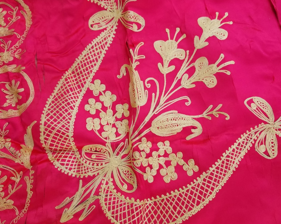 OSMANLI DÖNEMİ İPEK ATLAS GELİN HAMAM BOHÇASI