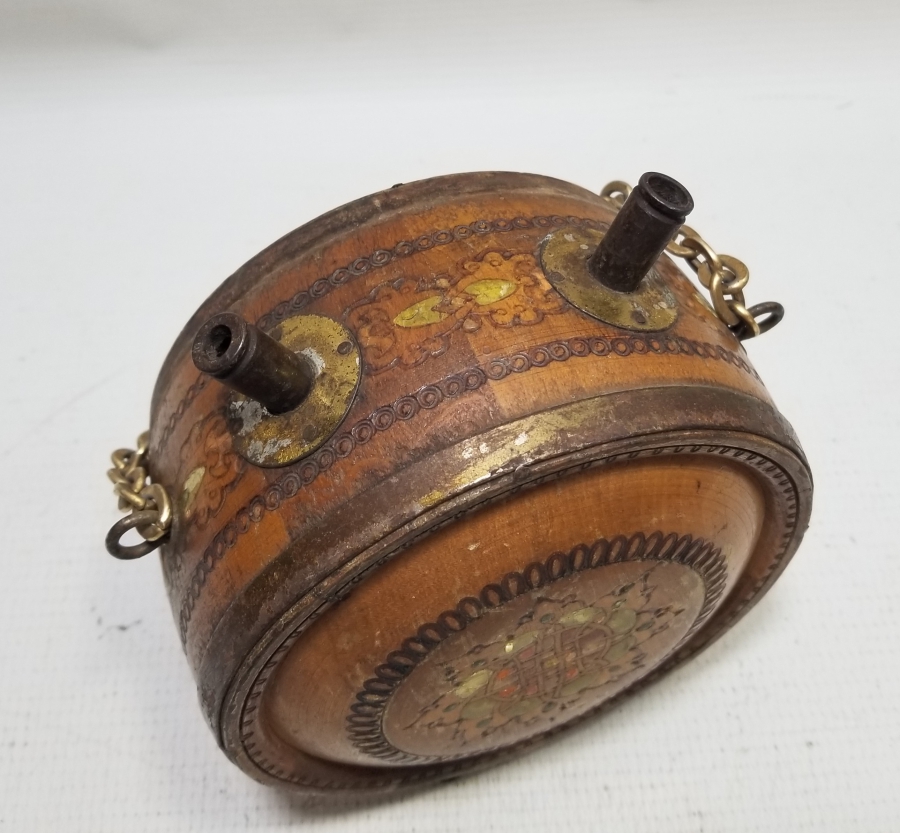 ANTİKA DEKORATİF AHŞAP DEVE MATARASI