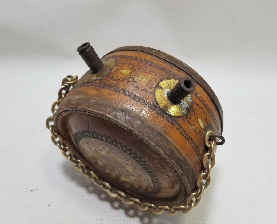 ANTİKA DEKORATİF AHŞAP DEVE MATARASI