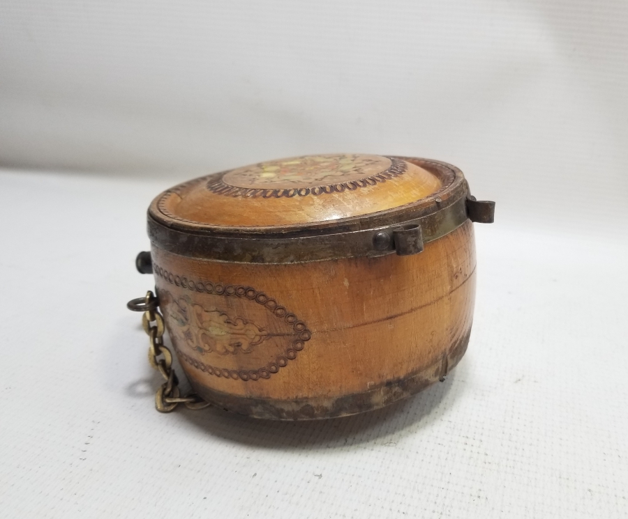 ANTİKA DEKORATİF AHŞAP DEVE MATARASI