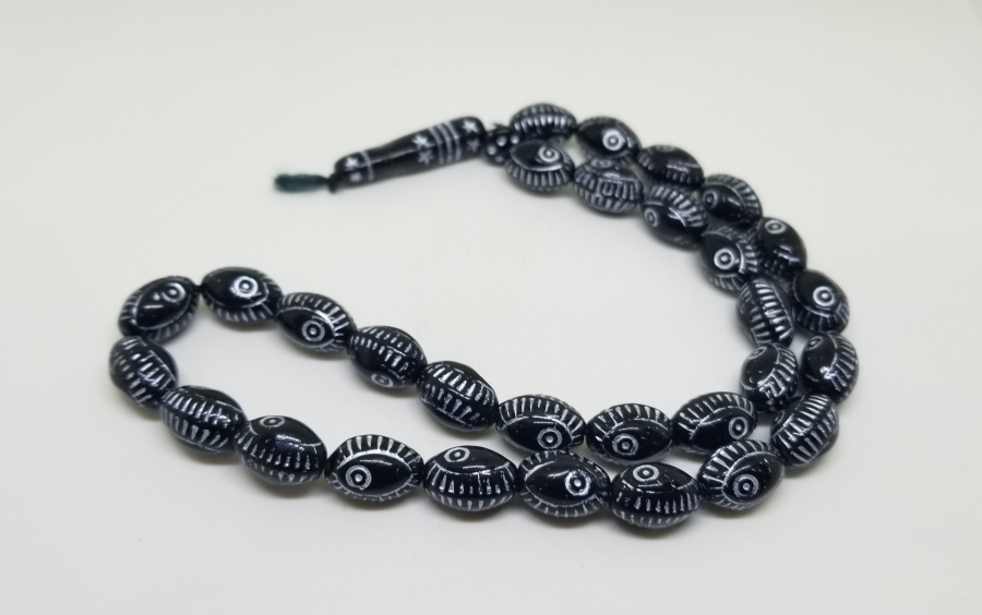 ÜZERİ GÜMÜŞ VERMEYLİ OSMANLI DÖNEMİ NADİR BEYKOZ TESPİH