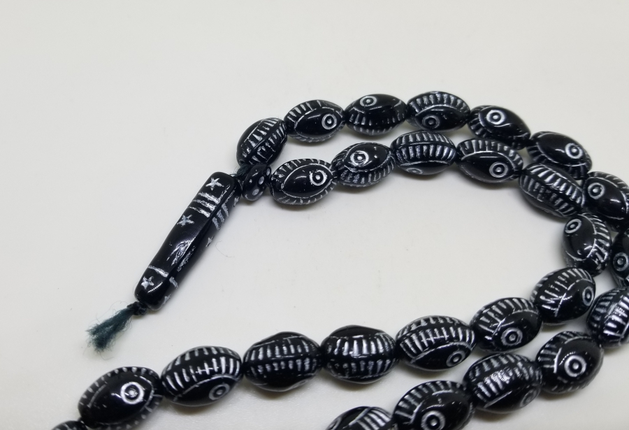 ÜZERİ GÜMÜŞ VERMEYLİ OSMANLI DÖNEMİ NADİR BEYKOZ TESPİH