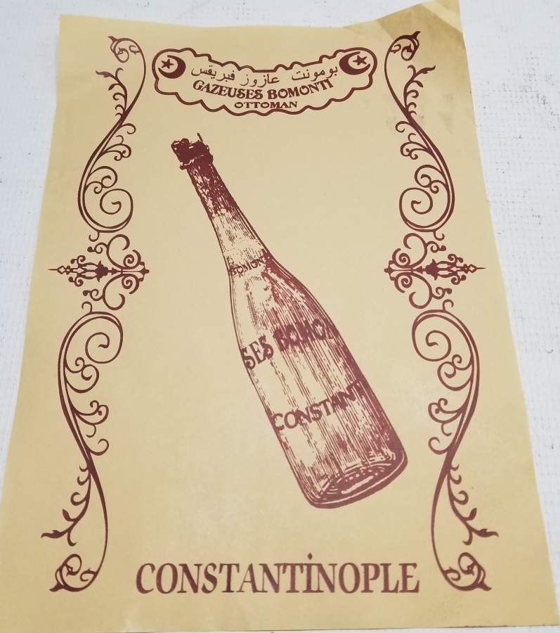 OSMANLI DÖNEMİ ÇOK NADİR BOMONTİ BİRA REKLAMI AFİŞİ
