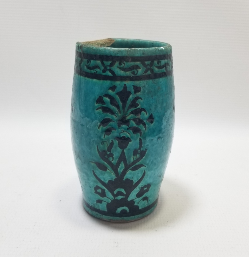 1800 BAŞLARI NADİR RENKTE OSMANLI DÖNEMİ İZNİK HOŞAF KASESİ VE ŞERBET BARDAĞI