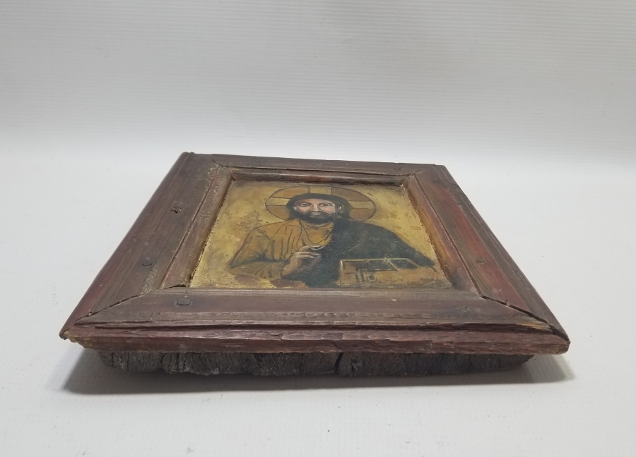 ORİJİNAL ÇERÇEVESİNDE OSMANLI DÖNEMİ EL BOYAMA İSA TABLOSU