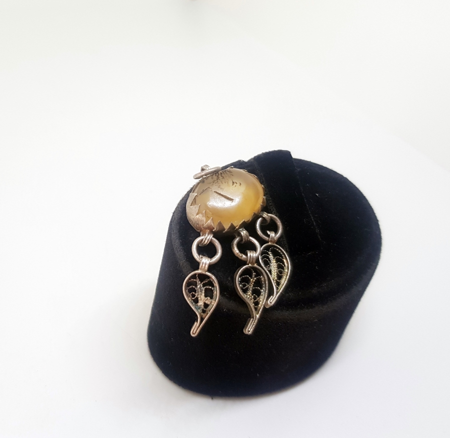 AKİK TAŞLI VE TELKARİ İŞÇİLİKLİ OSMANLI DÖNEMİ KOLYE