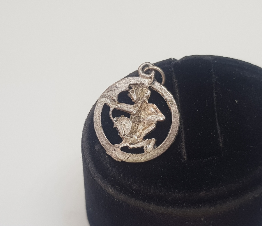 EL YAPIMI YAY BURCU GÜMÜŞ KOLYE UCU