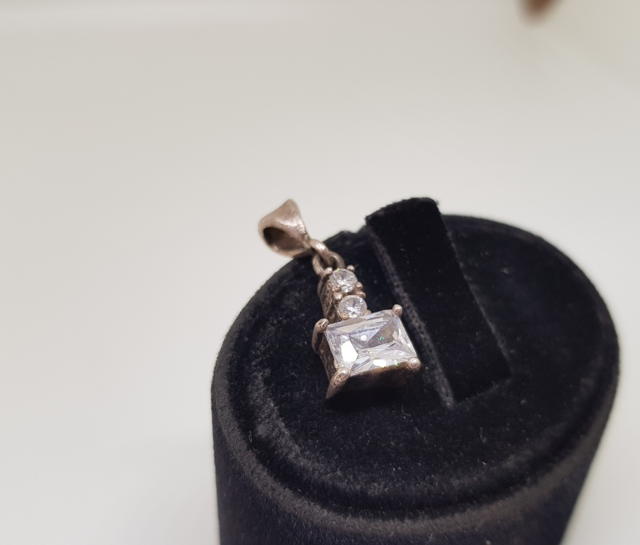 MARGAZİT TAŞLI GÜMÜŞ KOLYE UCU