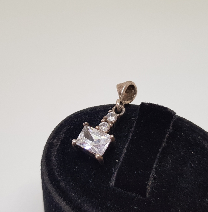 MARGAZİT TAŞLI GÜMÜŞ KOLYE UCU