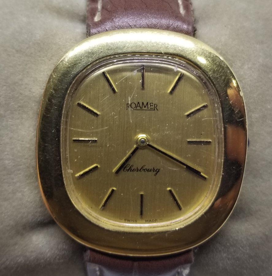 ROAMER MARKA ALTIN KAPLAMA OTOMATİK KOL SAATİ