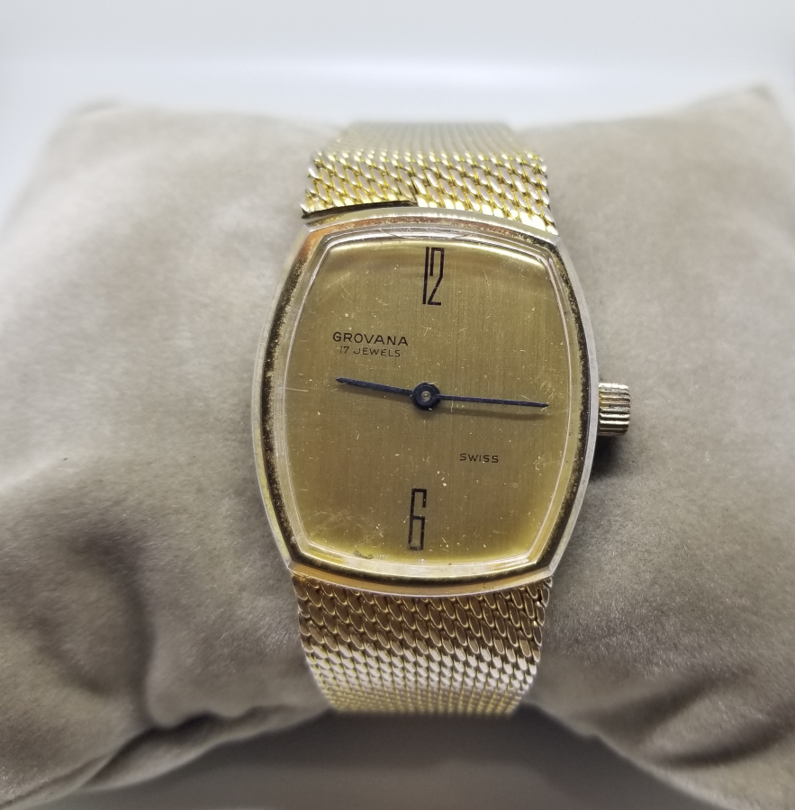 GROVANA MARKA ALTIN KAPLAMA OTOMATİK KOL SAATİ