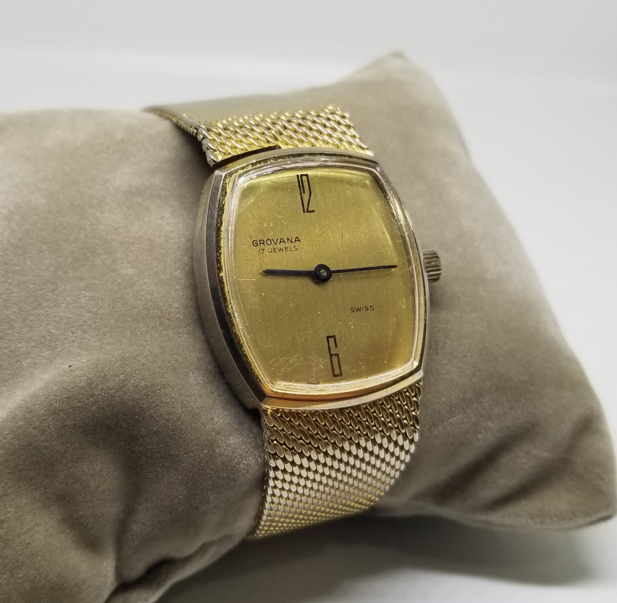 GROVANA MARKA ALTIN KAPLAMA OTOMATİK KOL SAATİ