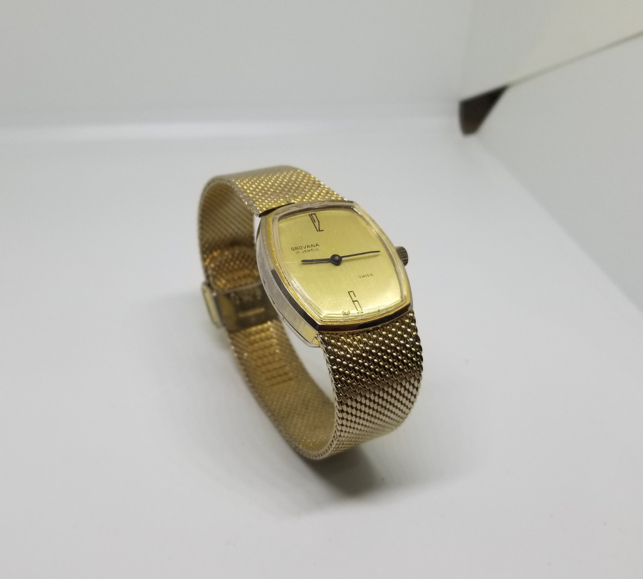 GROVANA MARKA ALTIN KAPLAMA OTOMATİK KOL SAATİ