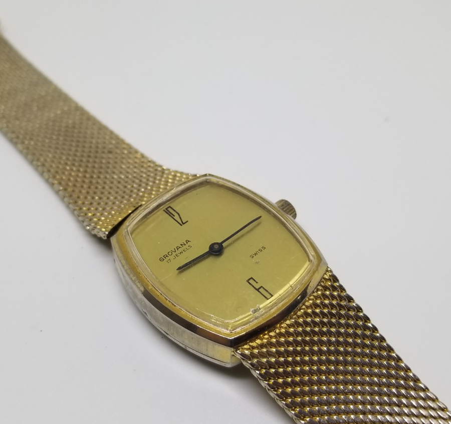GROVANA MARKA ALTIN KAPLAMA OTOMATİK KOL SAATİ