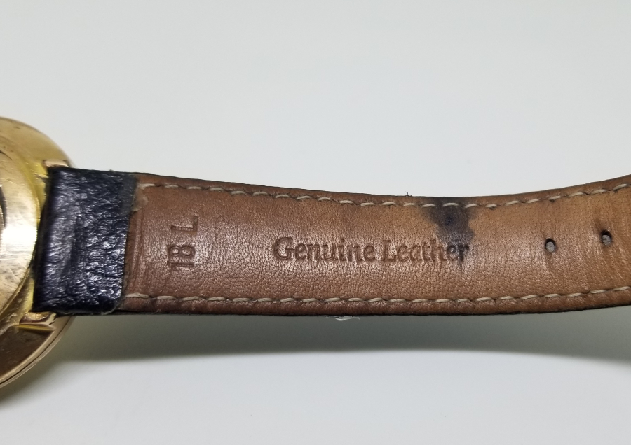 ALTIN KAPLAMA ANTİKA TAKVİMLİ KOL SAATİ