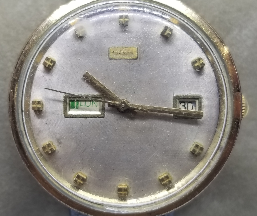 ALTIN KAPLAMA ANTİKA TAKVİMLİ KOL SAATİ