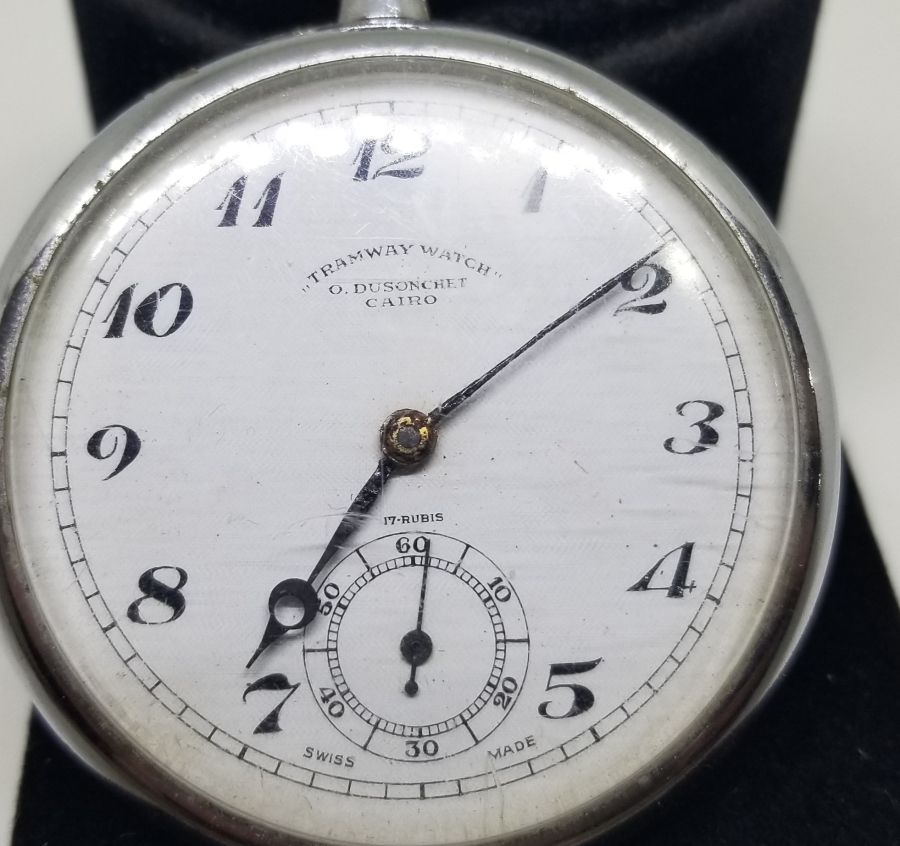 ANTİKA TRAMVAYCI CEP SAATİ