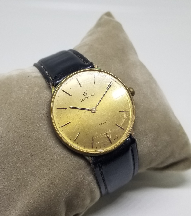 CORTEBERT MARKA ALTIN KAPLAMA ANTİKA KOL SAATİ