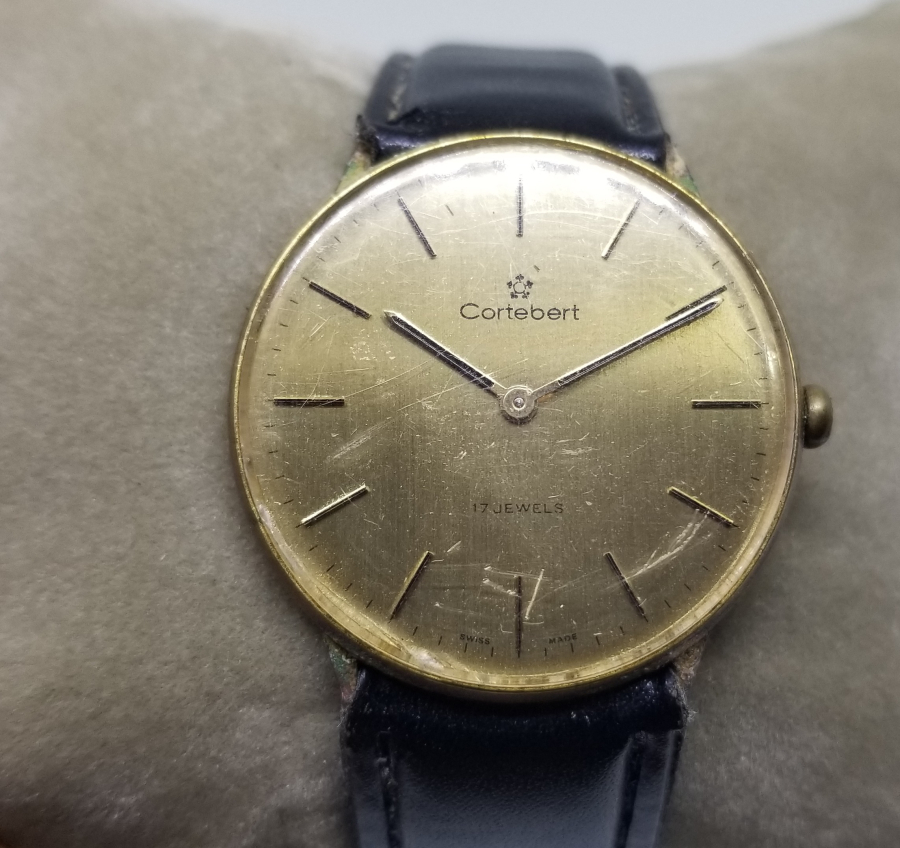 CORTEBERT MARKA ALTIN KAPLAMA ANTİKA KOL SAATİ