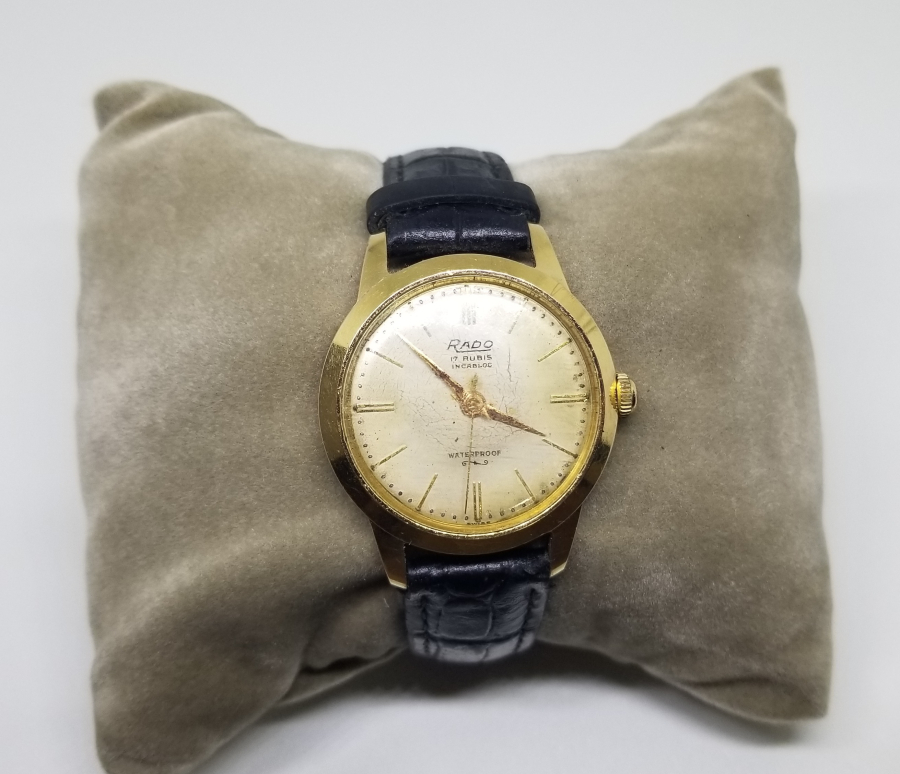 ALTIN KAPLAMA ANTİKA RADO KOL SAATİ