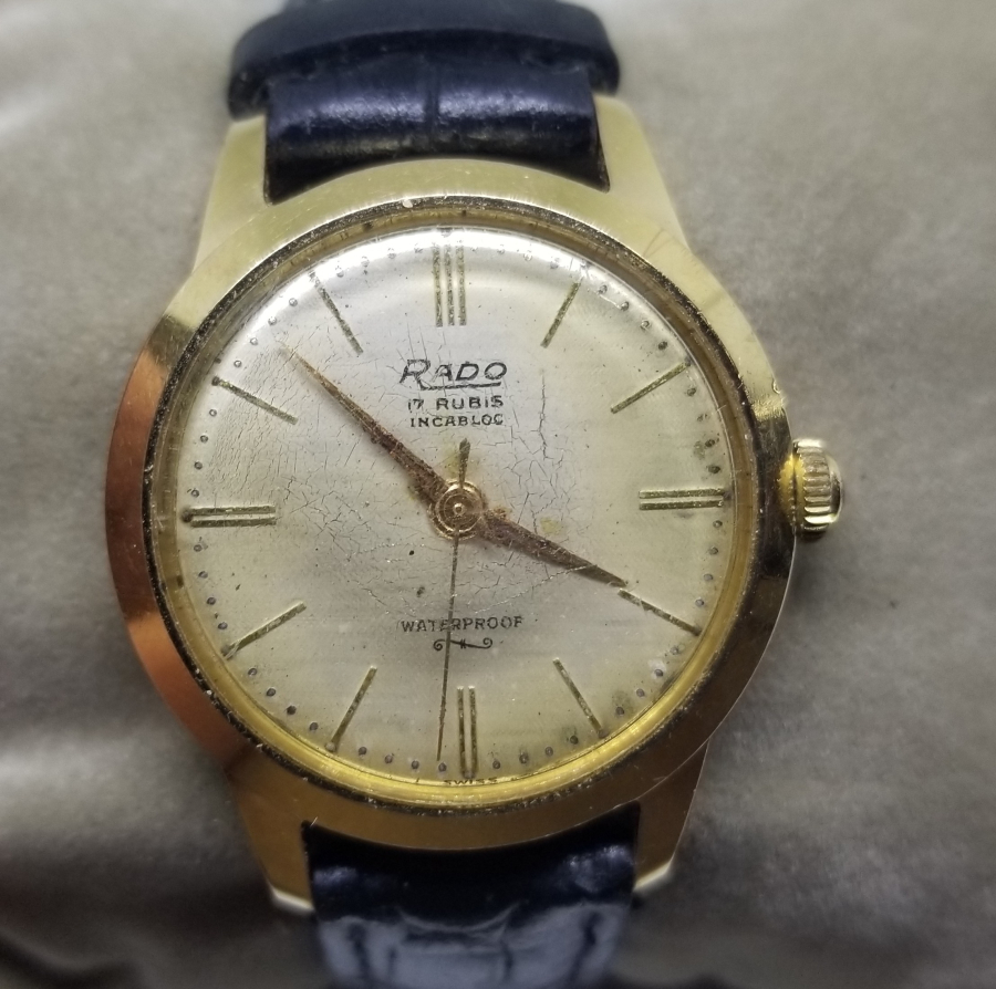 ALTIN KAPLAMA ANTİKA RADO KOL SAATİ