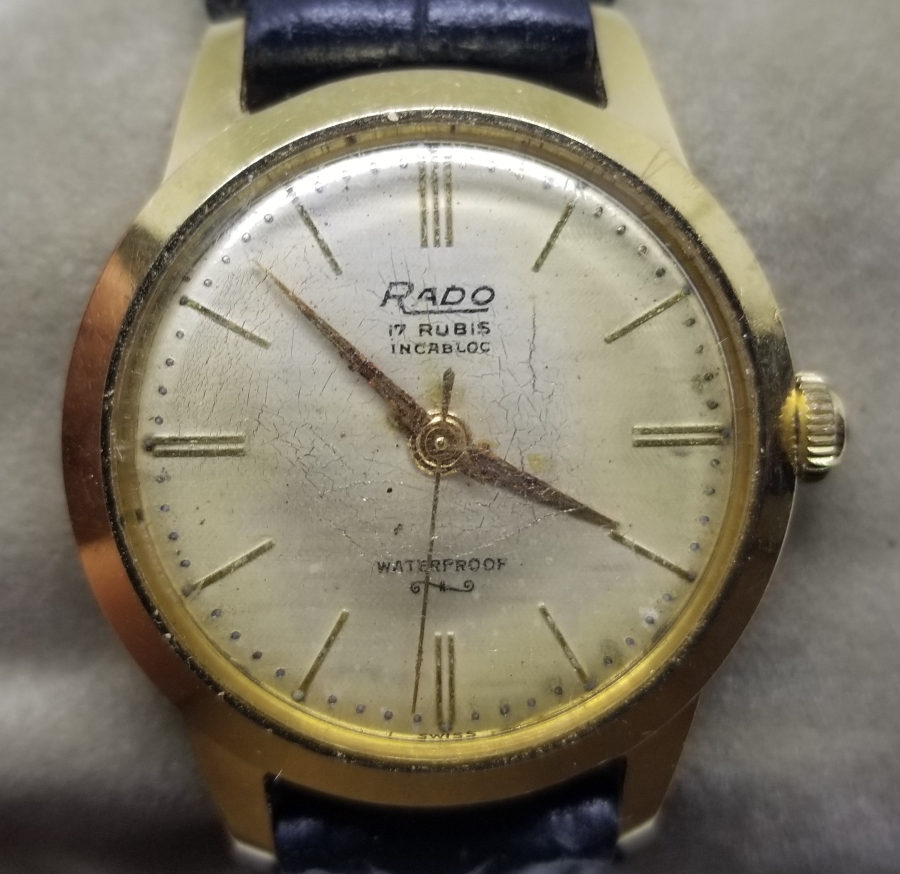 ALTIN KAPLAMA ANTİKA RADO KOL SAATİ