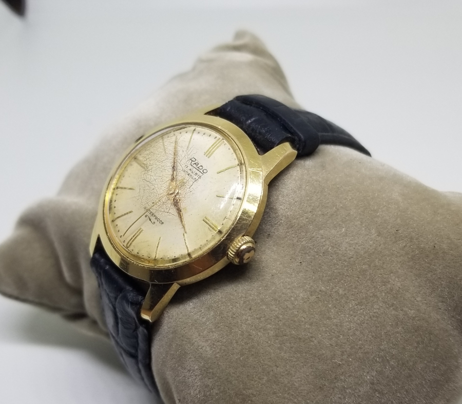 ALTIN KAPLAMA ANTİKA RADO KOL SAATİ