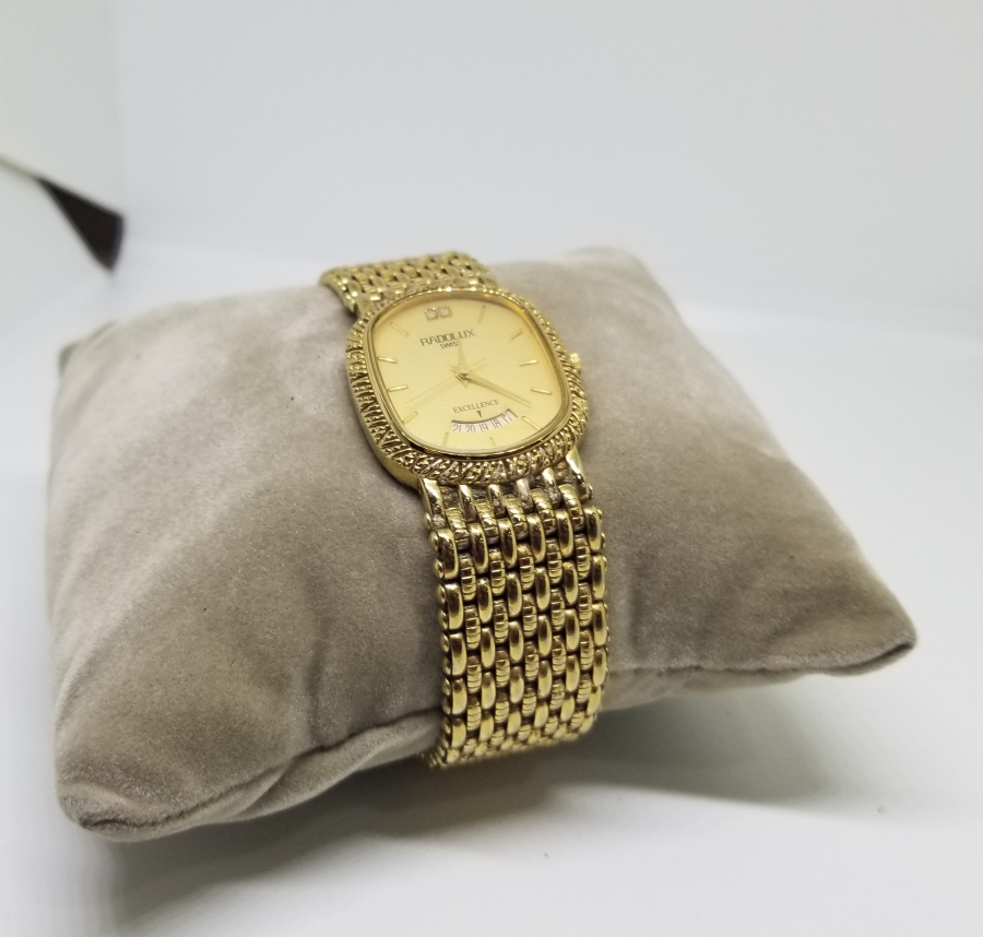 RADOLUX MARKA ALTIN KAPLAMA KOL SAATİ