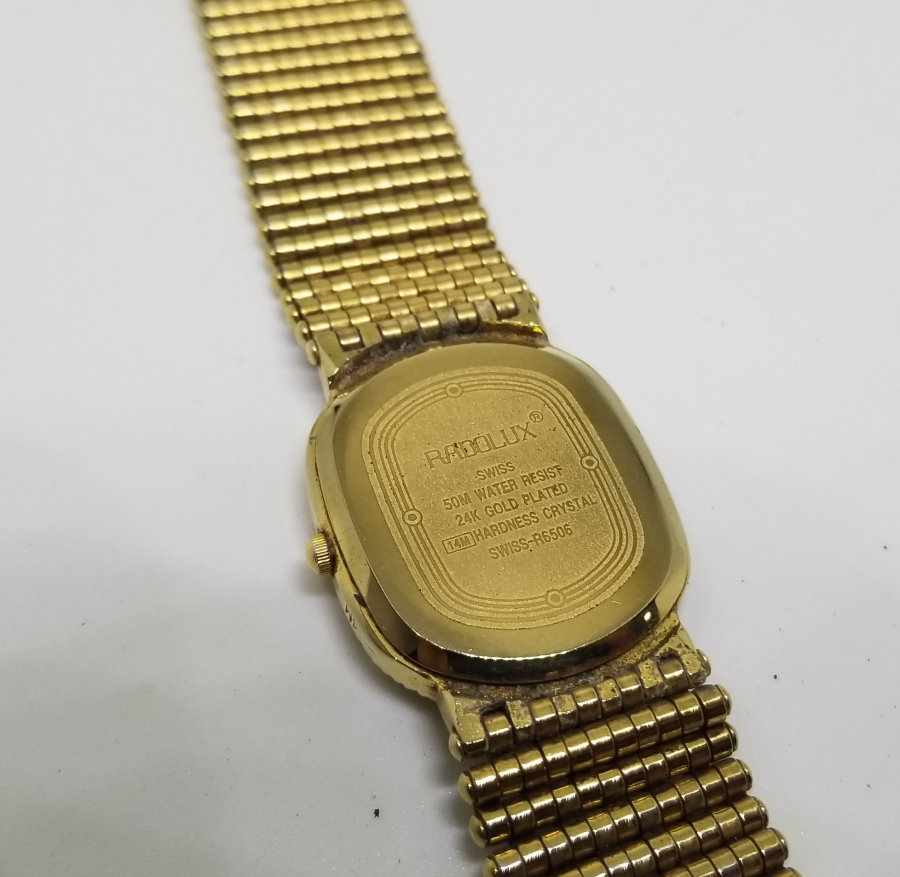 RADOLUX MARKA ALTIN KAPLAMA KOL SAATİ