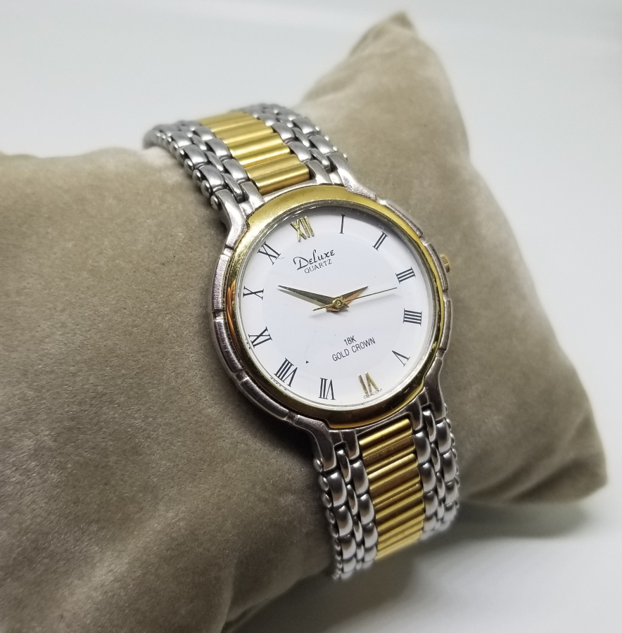 DELUXE MARKA ALTIN KAPLAMA PİLLİ KOL SAATİ