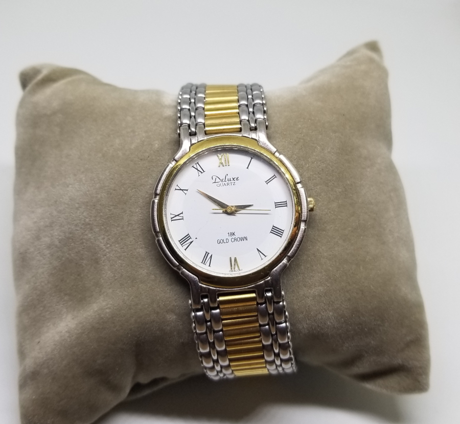 DELUXE MARKA ALTIN KAPLAMA PİLLİ KOL SAATİ