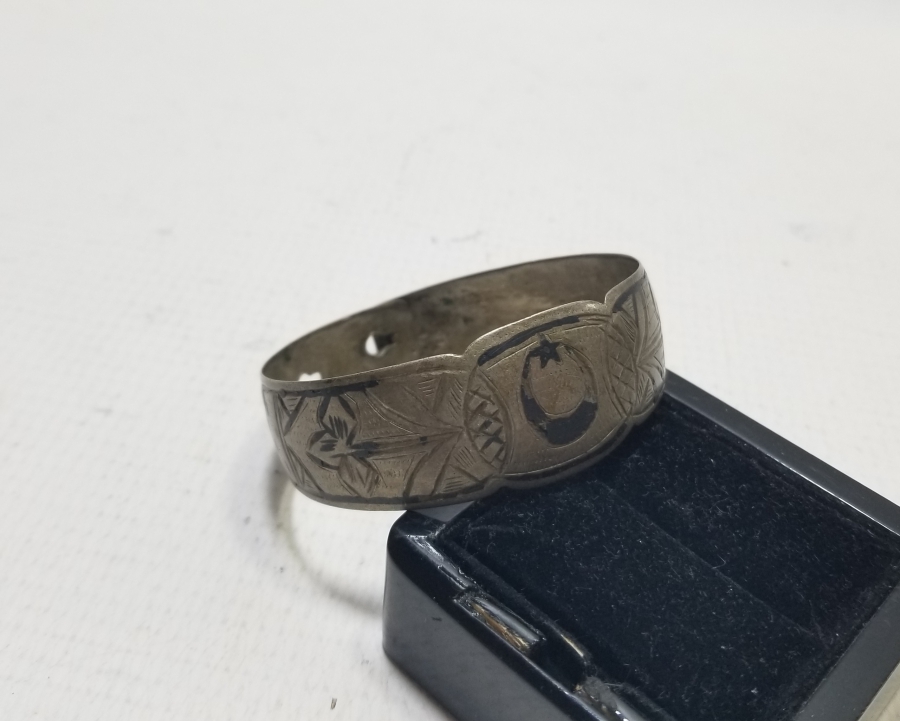 ÜZERİ AY YILDIZLI VE SAVAT İŞÇİLİKLİ OSMANLI DÖNEMİ BİLEZİK