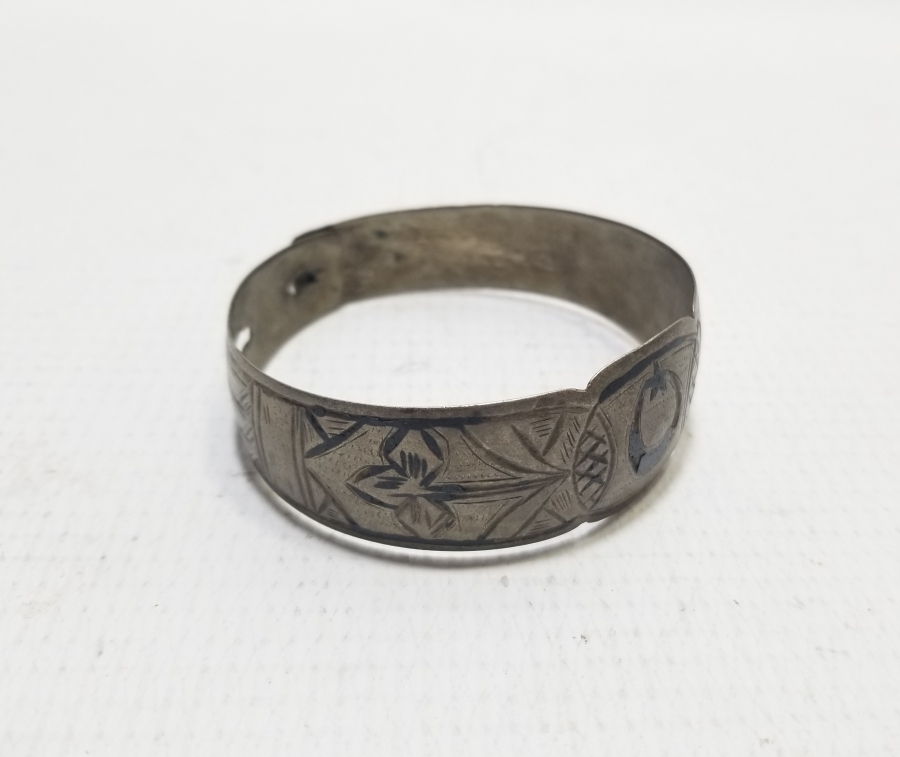 ÜZERİ AY YILDIZLI VE SAVAT İŞÇİLİKLİ OSMANLI DÖNEMİ BİLEZİK