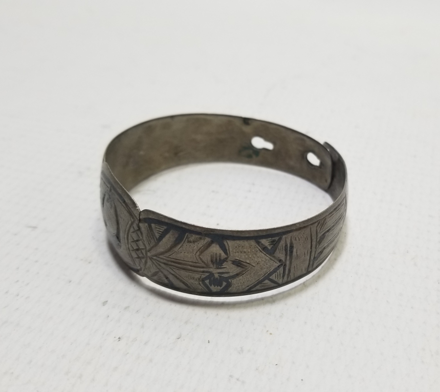 ÜZERİ AY YILDIZLI VE SAVAT İŞÇİLİKLİ OSMANLI DÖNEMİ BİLEZİK