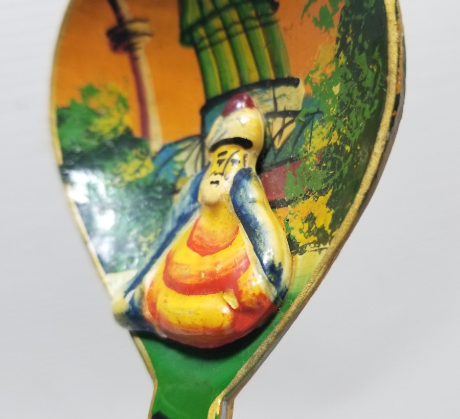 YA HZ MEVLANA YAZILI EL BOYAMA ANTİKA TAHTA KAŞIK