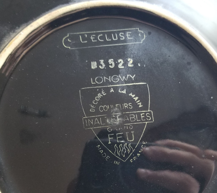 ANTİKA FRANSIZ ALTIN VARAKLI PORSELEN DUVAR TABAĞI