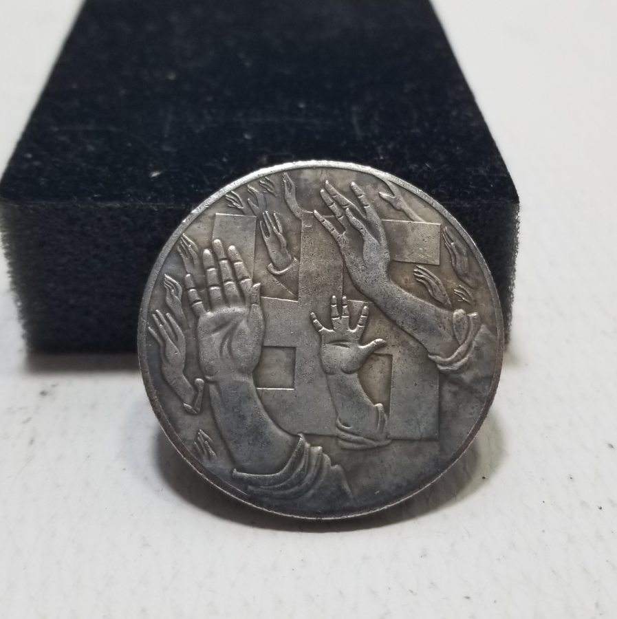 1933 YILI ADOLF HİTLER GÖRSELLİ HATIRA GÜMÜŞ MADALYON