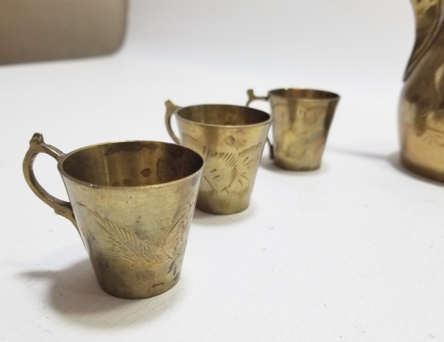 ÜZERİ KALEM İŞÇİLİKLİ ANTİKA ZEMZEM TAKIMI