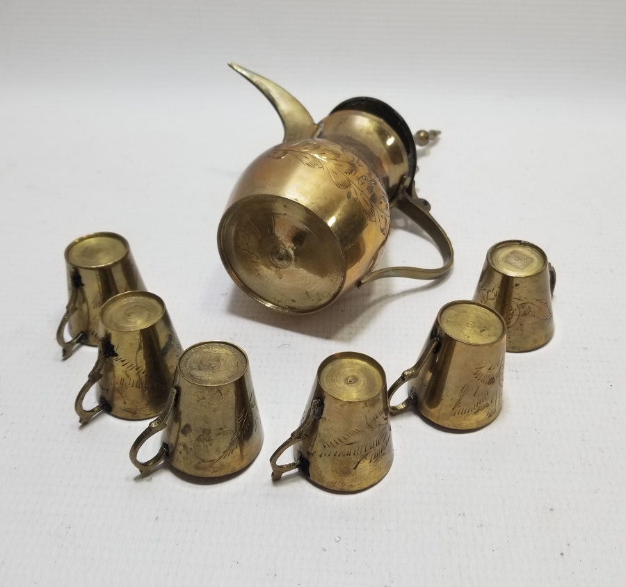 ÜZERİ KALEM İŞÇİLİKLİ ANTİKA ZEMZEM TAKIMI